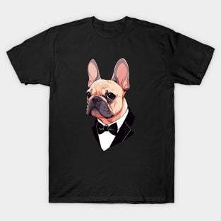 Formal Bow Tie Tan French Bulldog T-Shirt